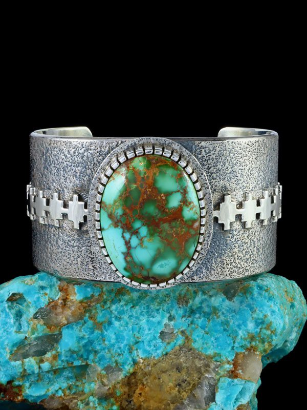 Native American Jewelry Royston Turquoise Cuff Bracelet - PuebloDirect.com