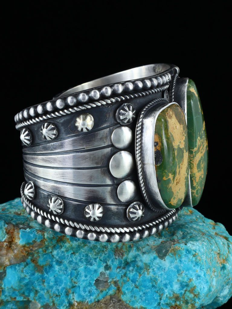 Native American Jewelry Stone Mountain Turquoise Cuff Bracelet - PuebloDirect.com