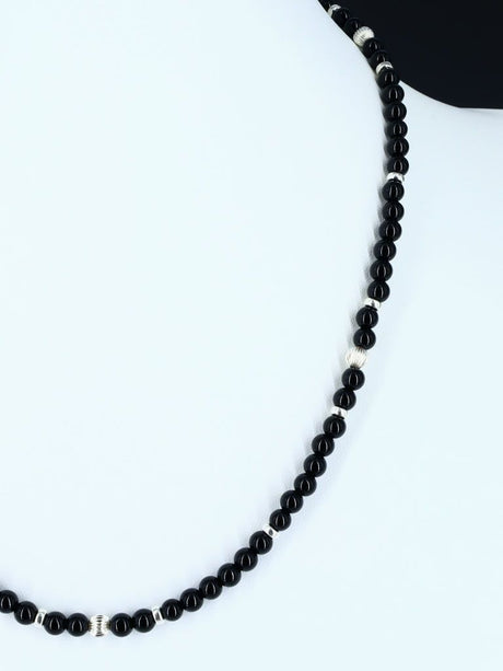 Navajo Onyx Single Strand Beaded Necklace - PuebloDirect.com