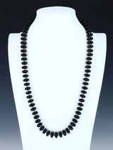 Navajo Onyx Single Strand Beaded Necklace - PuebloDirect.com