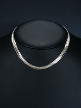 10 Strand Liquid Silver Necklace 16" - PuebloDirect.com