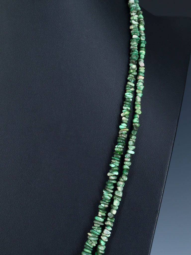 Native American Jewelry Two Strand Lucin Variscite Necklace - PuebloDirect.com