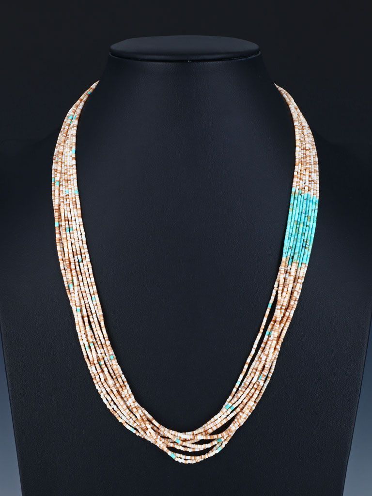 Native American Indian Jewelry Santo Domingo Necklace - PuebloDirect.com