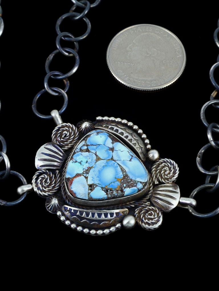 Native American Jewelry Golden Hill Turquoise Lariat Y Necklace - PuebloDirect.com