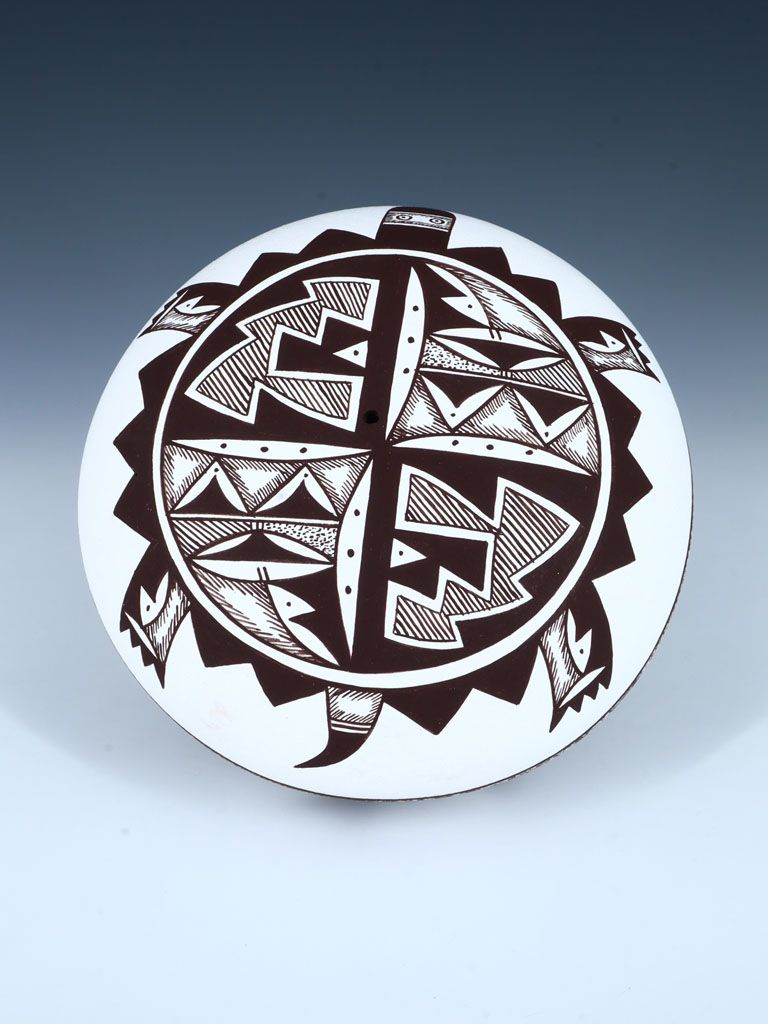 Acoma Style Hand Coiled Pottery Turtle Seed Pot - PuebloDirect.com
