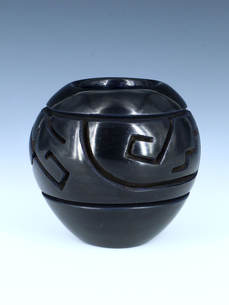 Jemez Pueblo Pottery Black Pottery Bowl - PuebloDirect.com