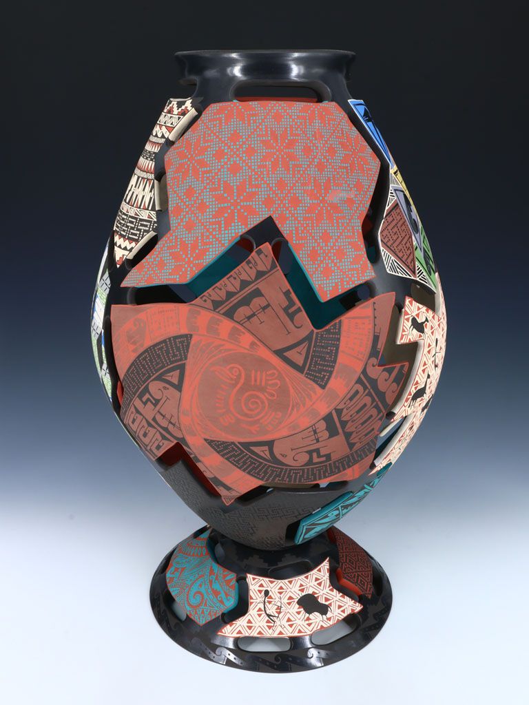 Mata Ortiz Hand Coiled Geometric Shard Pottery - PuebloDirect.com