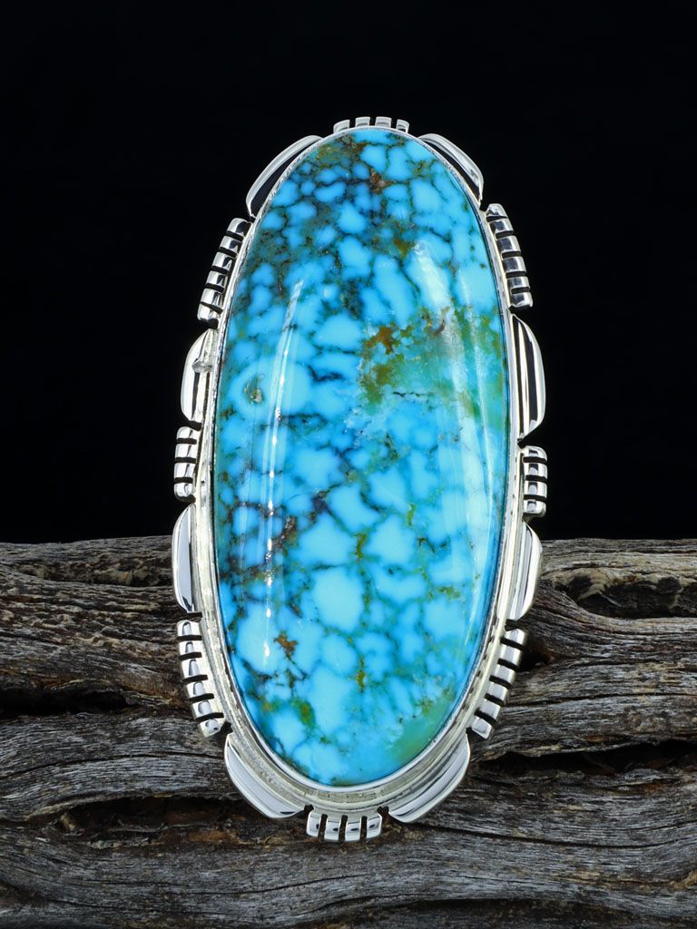 Kingman Turquoise Ring, Size 8 1/2 - PuebloDirect.com