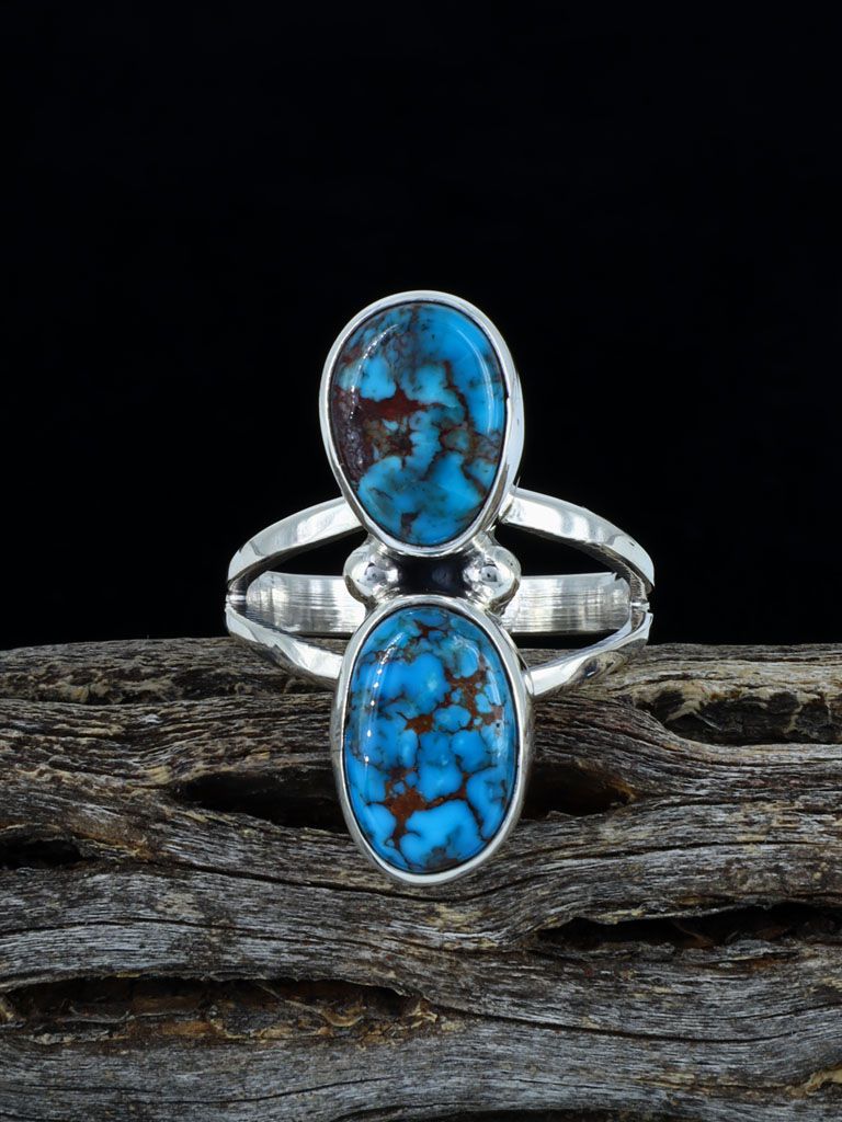 Sterling Silver Egyptian Turquoise Ring, Size 9 1/2 - PuebloDirect.com