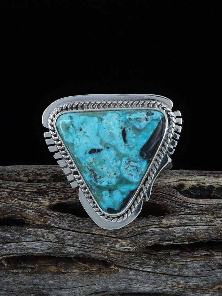 Blue Diamond Turquoise Ring, Size 8 1/2 - PuebloDirect.com