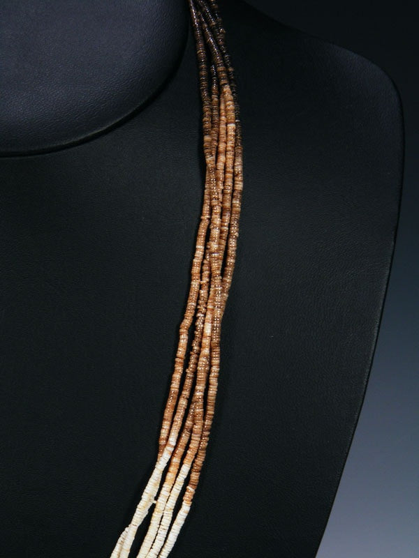 Native American Santo Domingo Heishi Necklace by Ramona Byrd - PuebloDirect.com - 2