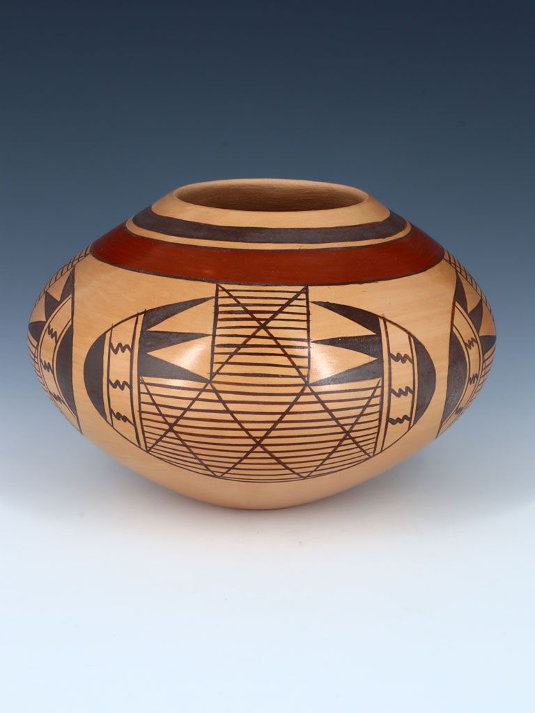 Hopi Hand Coiled Pueblo Pottery Bowl - PuebloDirect.com