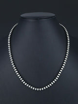 Navajo 20" Sterling Silver Beaded Necklace - PuebloDirect.com
