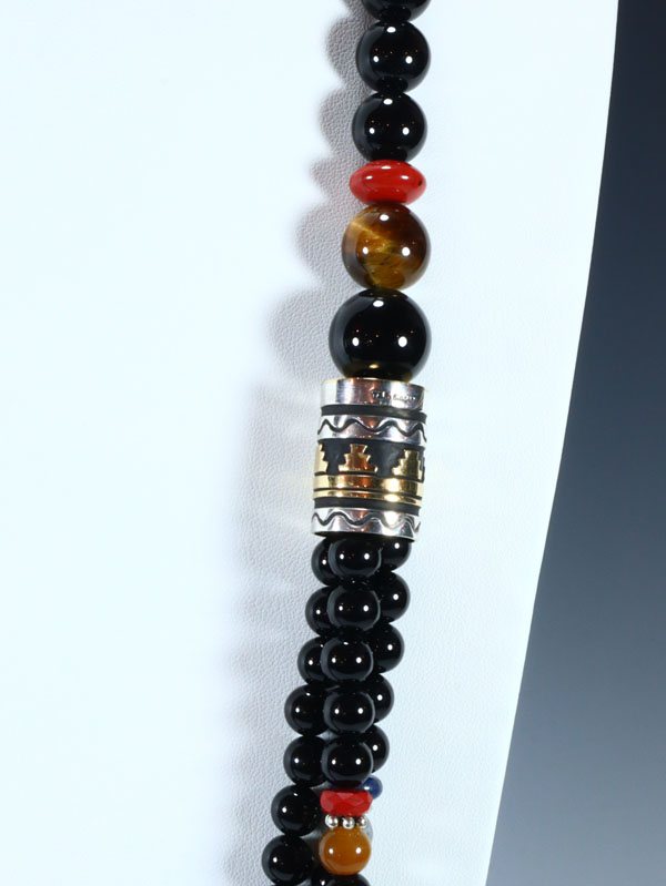 Black Onyx Multistrand 30" Beaded Necklace - PuebloDirect.com