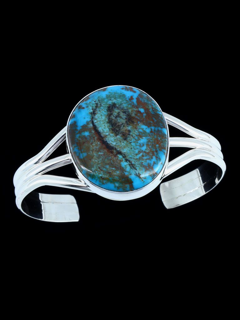 Native American Cloud Mountain Turquoise Cuff Bracelet - PuebloDirect.com