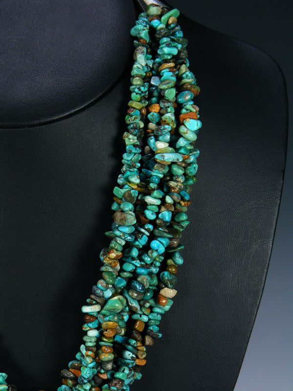 Seven Strand Navajo Turquoise Necklace - PuebloDirect.com