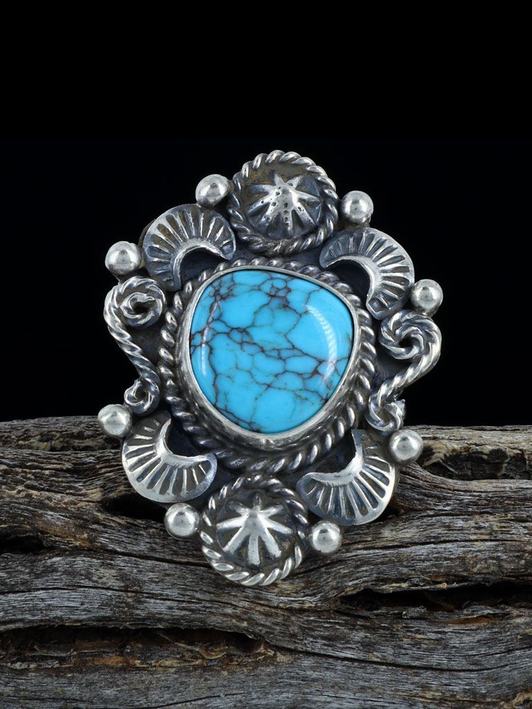 Sterling Silver Egyptian Turquoise Ring, Size 7 - PuebloDirect.com