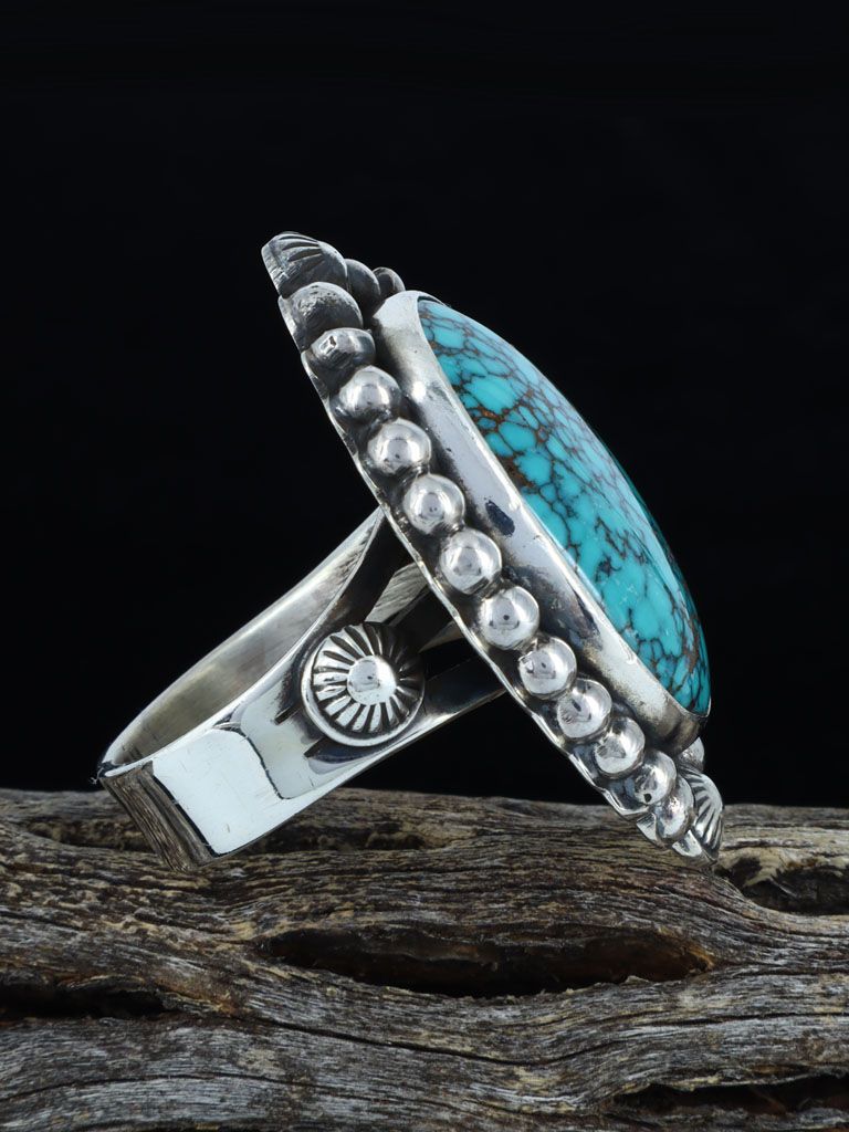 Natural Cloud Mountain Turquoise Ring, Size 7 3/4 - PuebloDirect.com