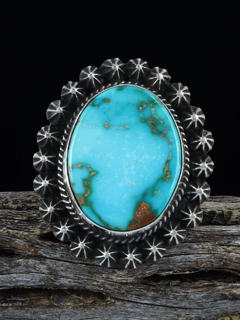 Royston Turquoise Sterling Silver Ring, Size 6 1/2 - PuebloDirect.com