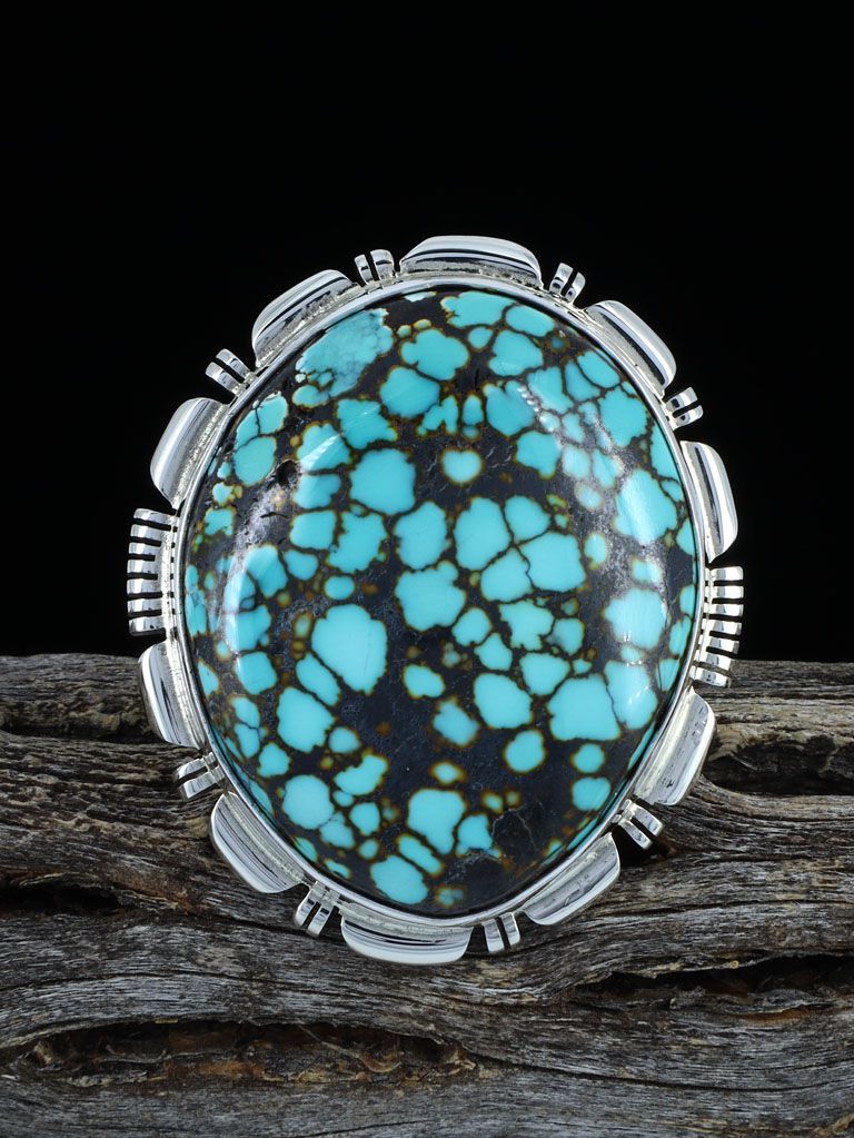 Sterling Silver Natural Sky Horse Turquoise Ring, Size 9 - PuebloDirect.com
