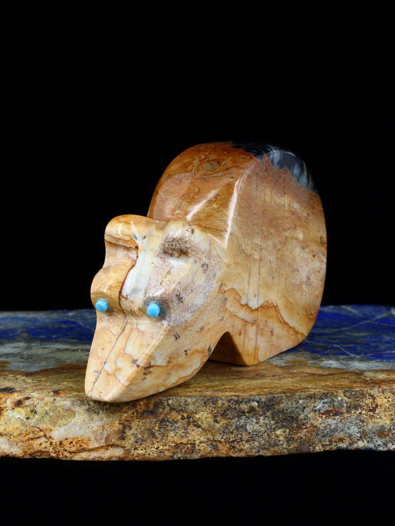 Picasso Marble Bear Zuni Fetish - PuebloDirect.com