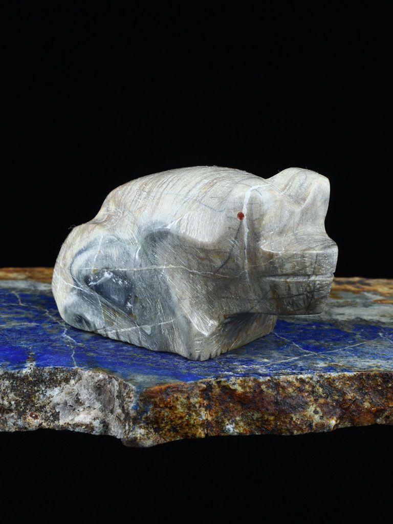 Picasso Marble Frog Zuni Fetish - PuebloDirect.com