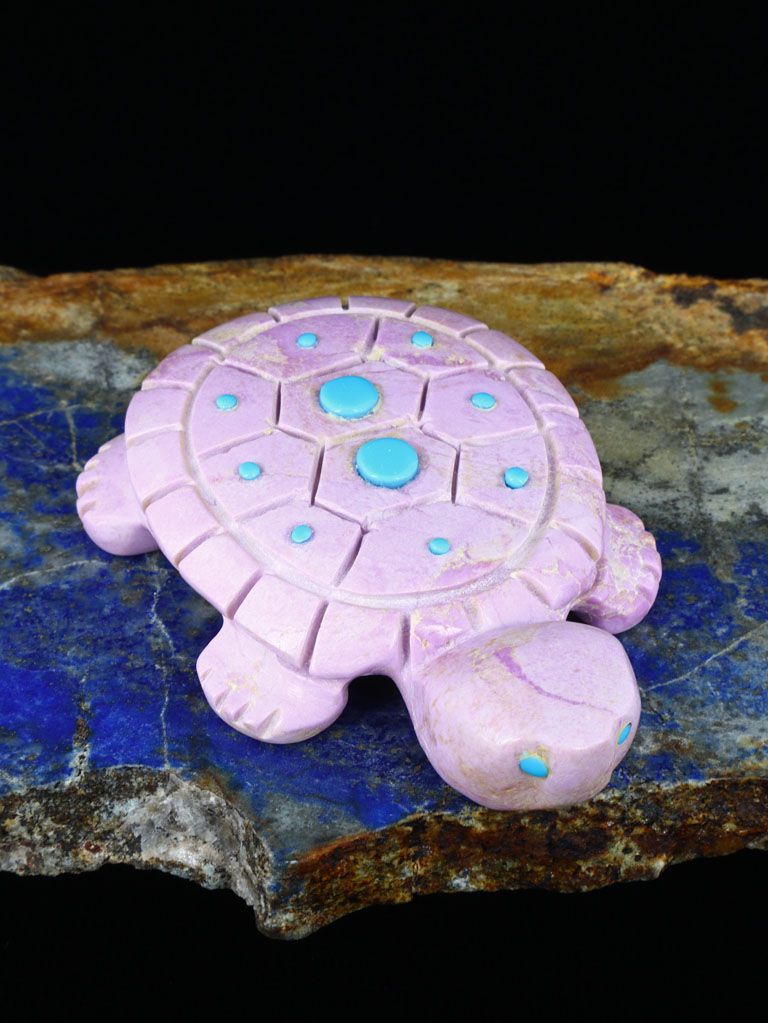 Dyed Marble Turtle Zuni Fetish - PuebloDirect.com
